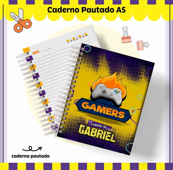 Kit Volta às Aulas Completo Personalizado - Gamer