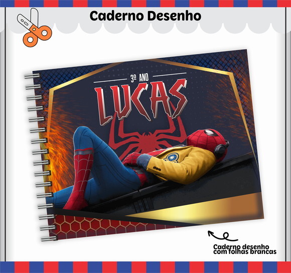 Kit Volta às Aulas Completo Personalizado - Homem Aranha