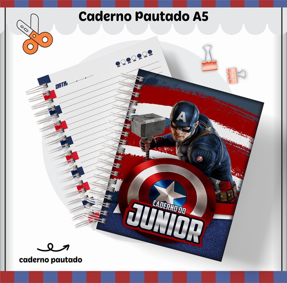 Kit Volta às Aulas Completo Personalizado - Homem de Ferro