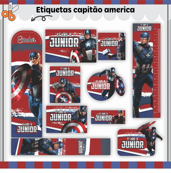 Kit Volta às Aulas Completo Personalizado - Homem de Ferro
