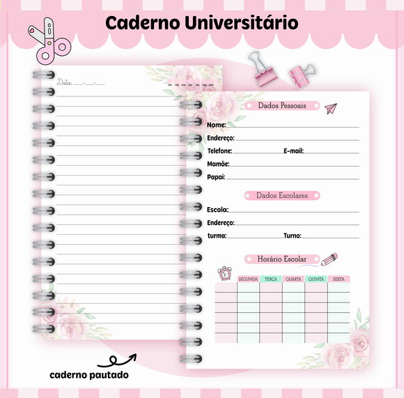 Kit Volta às Aulas Completo Personalizado - Jardim