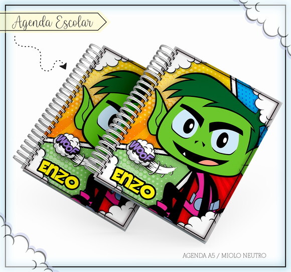 Kit Volta às Aulas Completo PERSONALIZADO - Jovens Titans