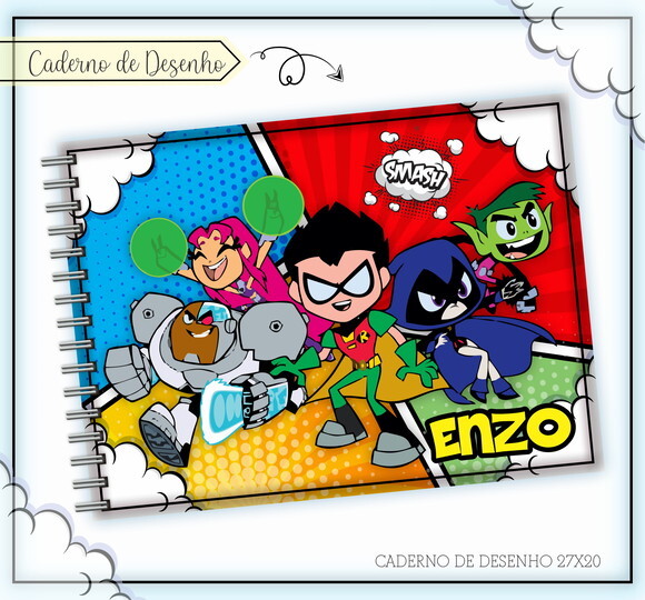 Kit Volta às Aulas Completo PERSONALIZADO - Jovens Titans