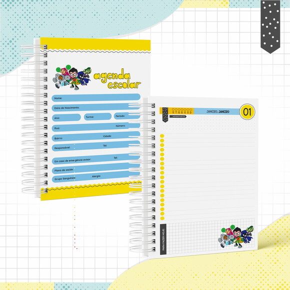 Kit Volta às Aulas Completo PERSONALIZADO - Jovens Titans 01