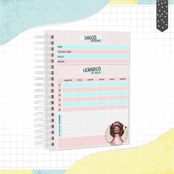 Kit Volta às Aulas Completo PERSONALIZADO - Menina Negra