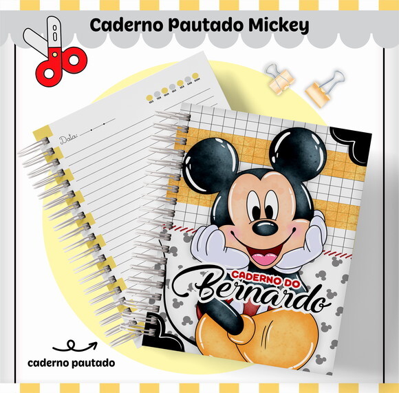 Kit Volta às Aulas Completo Personalizado - Mickey Mouse 01