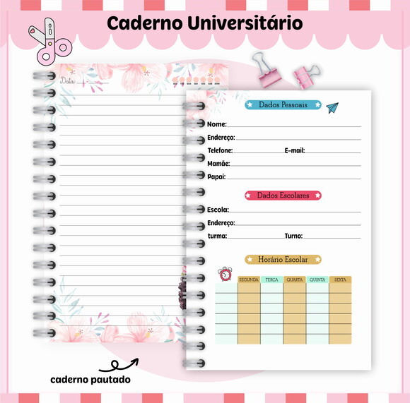 Kit Volta às Aulas Completo Personalizado - Moana