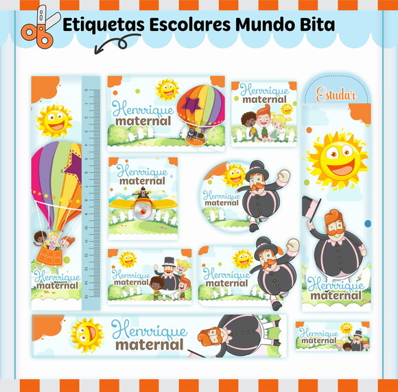 Kit Volta às Aulas Completo Personalizado - Mundo Bita