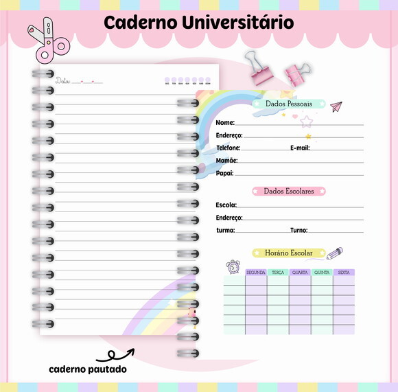 Kit Volta às Aulas Completo Personalizado - Mundo Bita