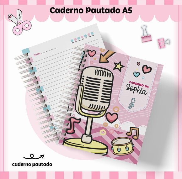 Kit Volta às Aulas Completo Personalizado - Música Menina