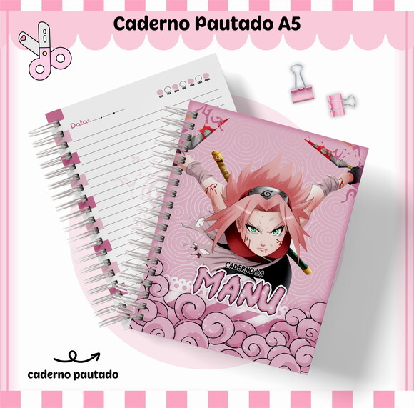 Kit Volta às Aulas Completo Personalizado - Naruto Menina