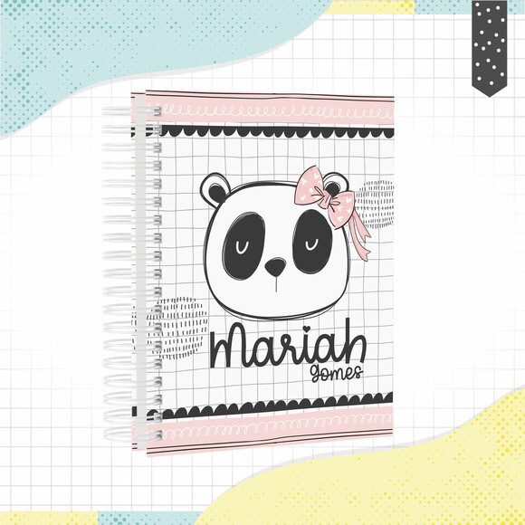Kit Volta às Aulas Completo PERSONALIZADO - Panda Menina 01