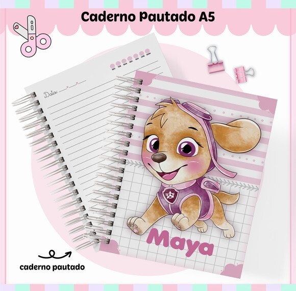 Kit Volta às Aulas Completo Personalizado - Patrulha Canina