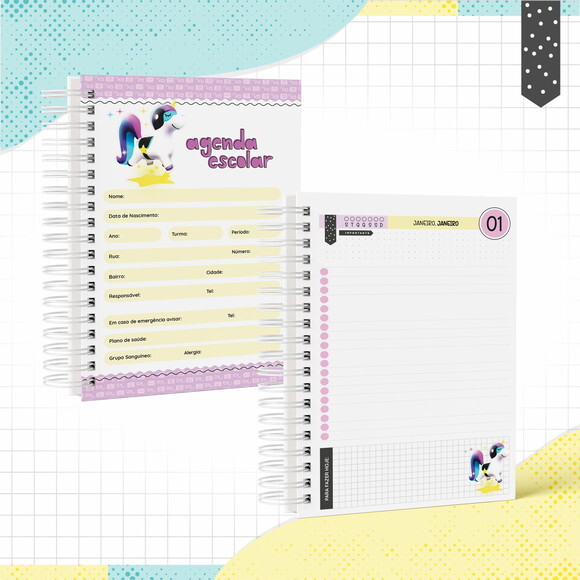 Kit Volta às Aulas Completo PERSONALIZADO - PK XD Menina 01