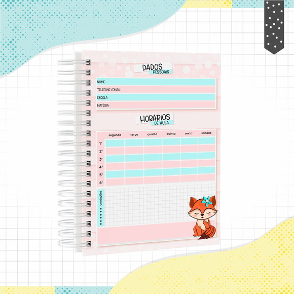 Kit Volta às Aulas Completo PERSONALIZADO - Raposinha Menina