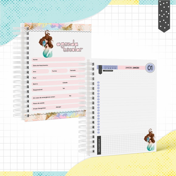 Kit Volta às Aulas Completo PERSONALIZADO - Sereia