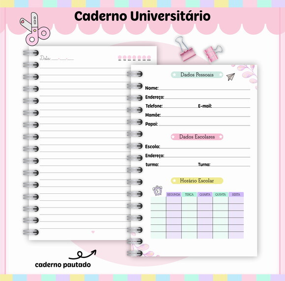 Kit Volta às Aulas Completo Personalizado - Sereias