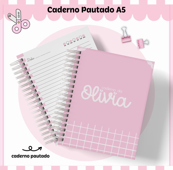 Kit Volta às Aulas Completo Personalizado -rosa
