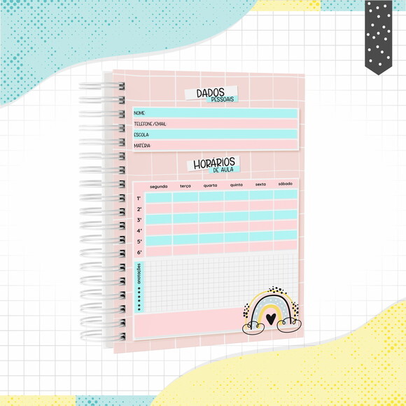 Kit Volta às Aulas Completo PERSONALIZADO Minimalista Menina