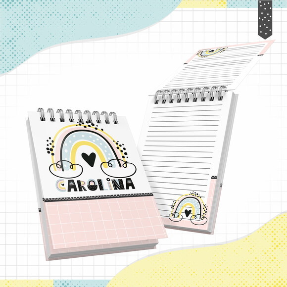 Kit Volta às Aulas Completo PERSONALIZADO Minimalista Menina
