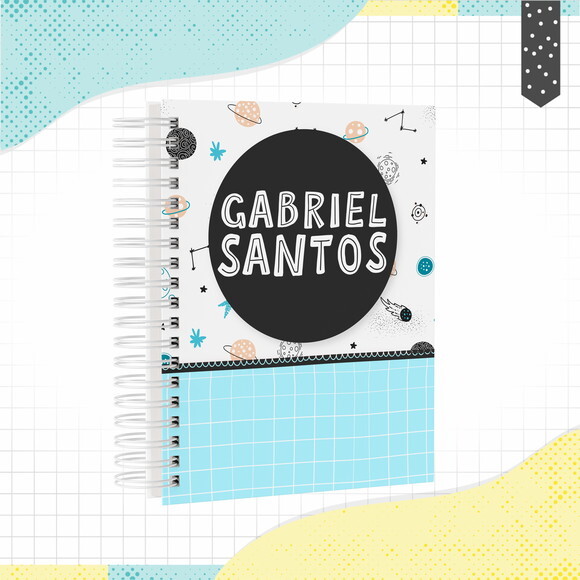 Kit Volta às Aulas Completo PERSONALIZADO Minimalista Menino