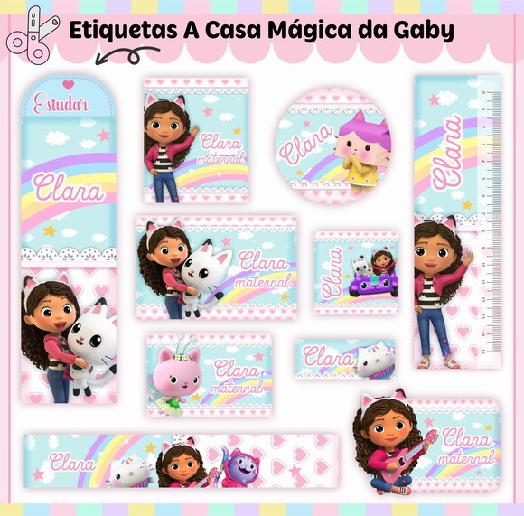 Kit Volta às Aulas Completo Personalizado-a Casa Magica Gaby