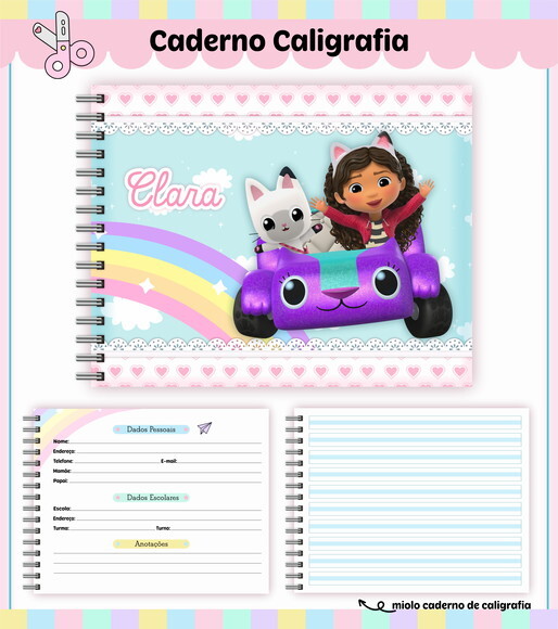 Kit Volta às Aulas Completo Personalizado-a Casa Magica Gaby