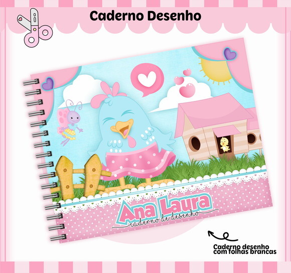 Kit Volta às Aulas Completo Personalizado-galinha Pintadinha