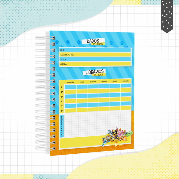 Kit Volta às Aulas PERSONALIZADO - Patrulha Can S Filhote 01