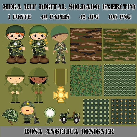 Mega Kit Digital Soldado Exército