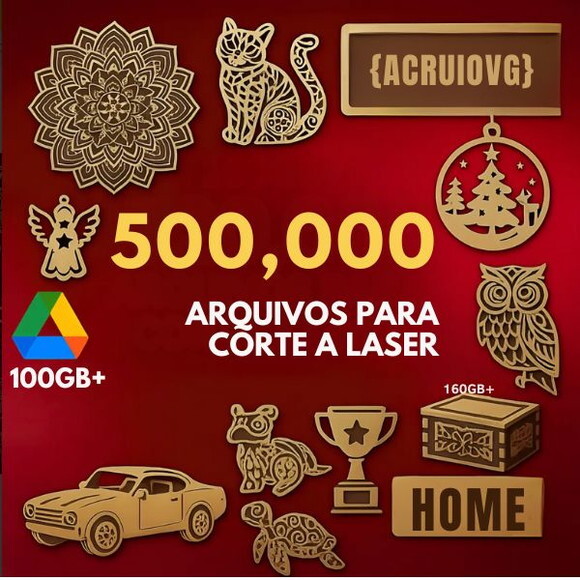 Pack de Projetos de Corte a Laser + de 500.000 Projetos