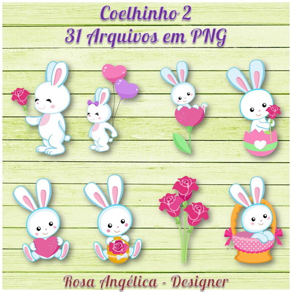 Pack Kit Arquivo Digital em PNG Animais 1 (05 Kits)