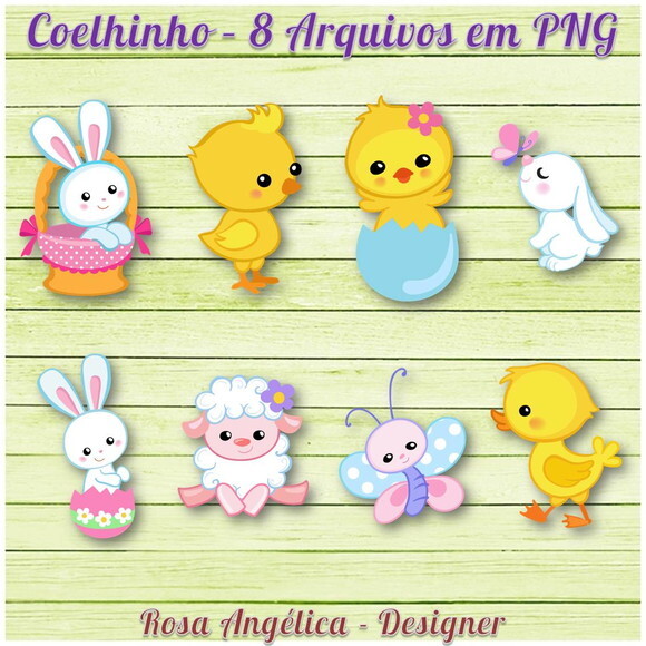 Pack Kit Arquivo Digital em PNG Animais 1 (05 Kits)