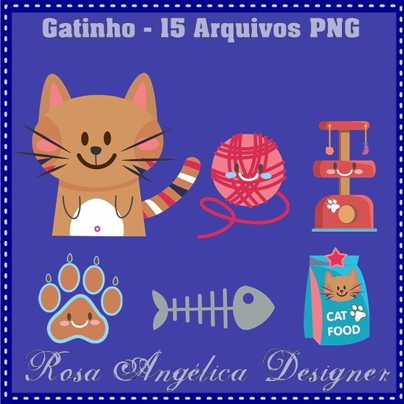 Pack Kit Arquivo Digital em PNG Animais 1 (05 Kits)