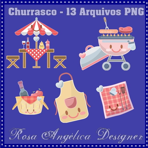 Pack Kit Arquivo Digital em PNG Cozinha/Chá/Café (05 Kits)