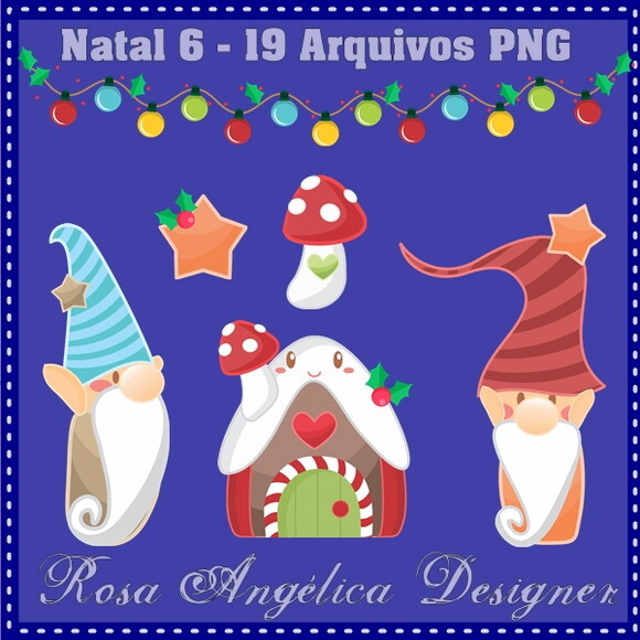 Pack Kit Arquivo Digital em PNG Natal 01 (05 Kits)