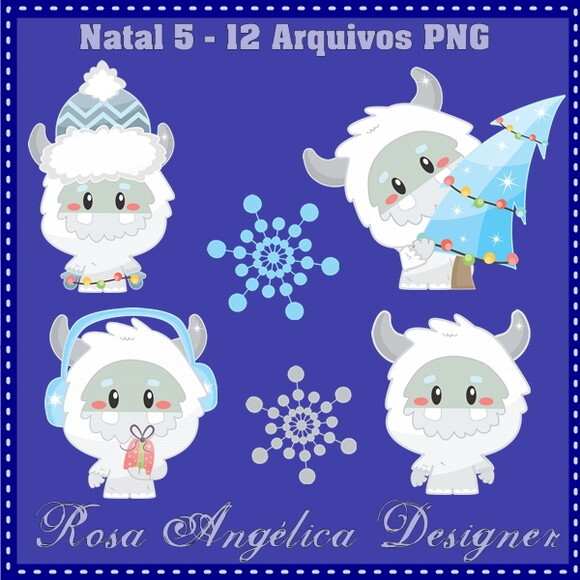 Pack Kit Arquivo Digital em PNG Natal 01 (05 Kits)