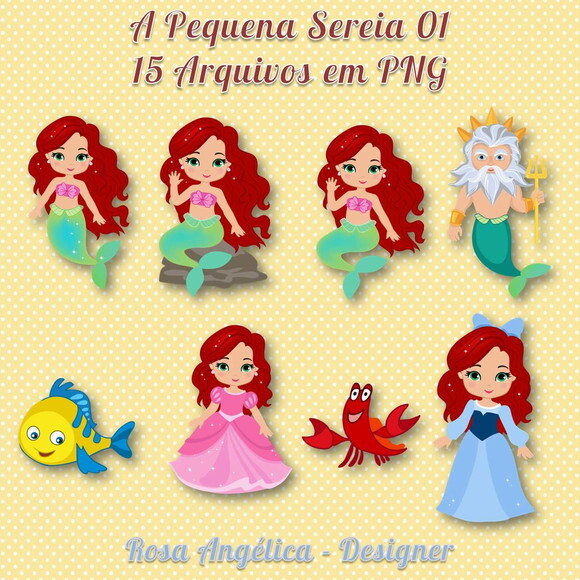 Pack Kit Arquivo Digital em PNG Princesas Disney 1 (05 Kits)