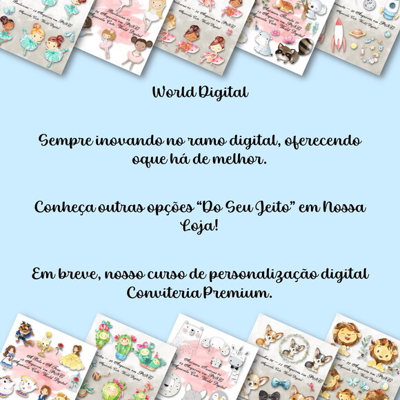 Pacote Completo de Kit Arquivo Digital em Png Aquarela Cute