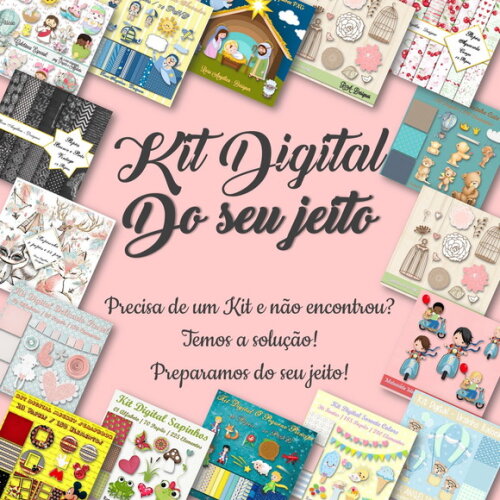 Aquarela Cute: Kit Digital "Do Seu Jeito"Mega