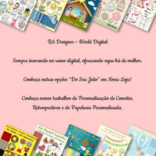Aquarela Cute: Kit Digital Do Seu JeitoMega