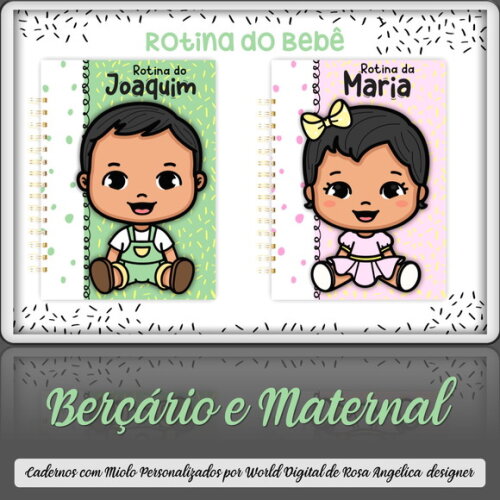 Caderno Rotinas do Bebê - Personalizado - Arquivo Digital