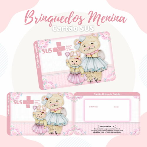 Cartão do Sus Personalizado - Brinquedos