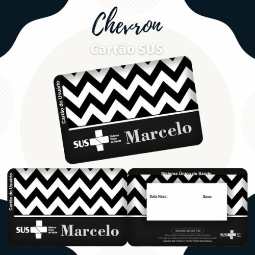 Cartão do Sus Personalizado - Chevron