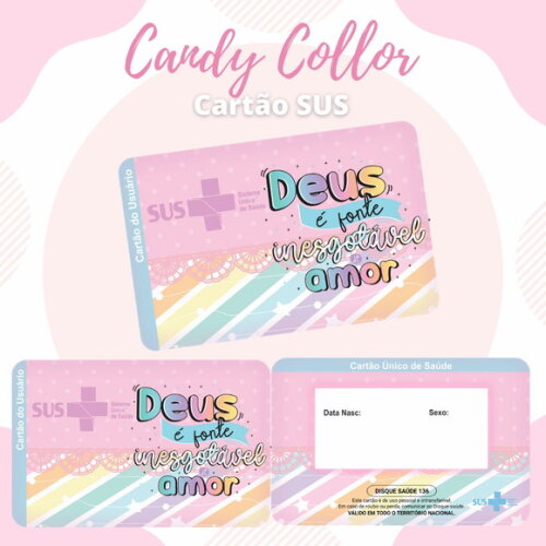 Cartão do Sus Personalizado - Candy Collor