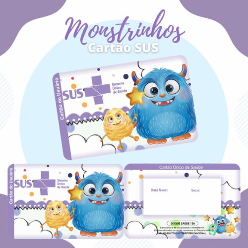 Cartão do Sus Personalizado - Montrinhos
