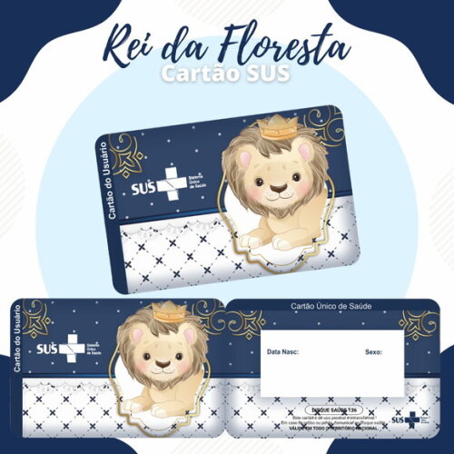 Cartão do Sus Personalizado - Rei da Floresta