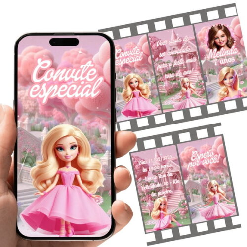 Convite Animado Barbie