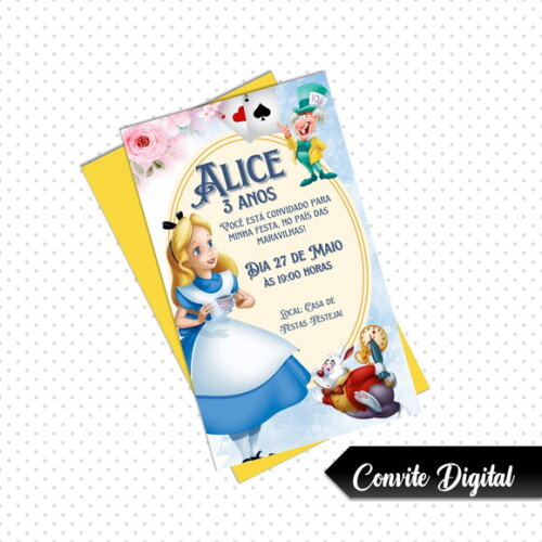 Convite Digital Alice no País das Maravilhas 02