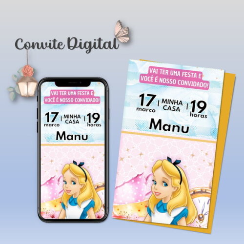 Convite Digital Alice no País das Maravilhas 06